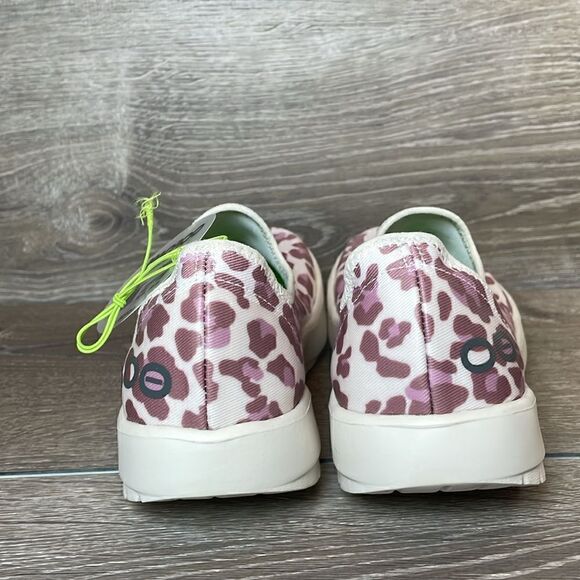 NWT Oofos Oomg Eezee Women’s Size 6 Rose Leopard Slip On Comfort Shoes - Picture 4 of 11